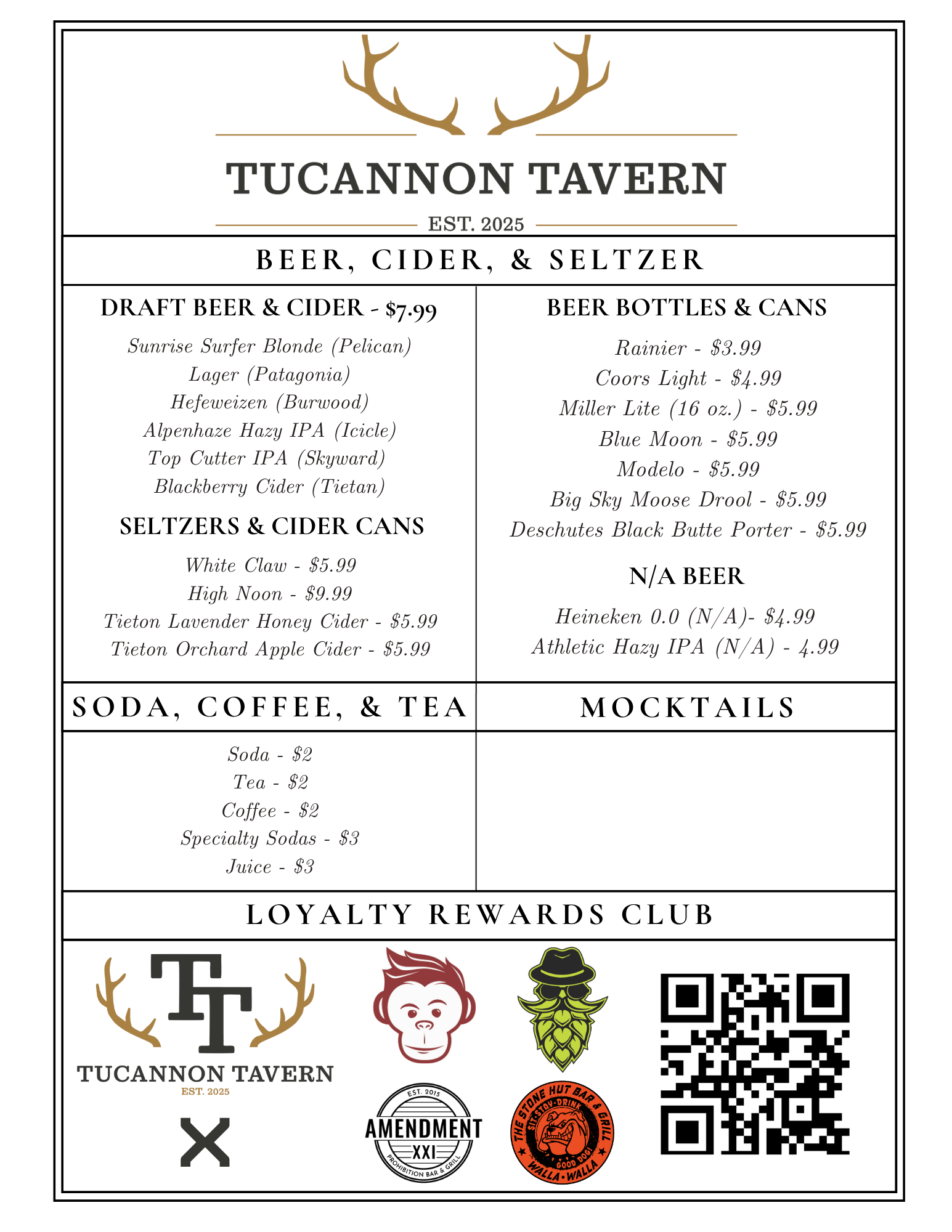 Drink Menu