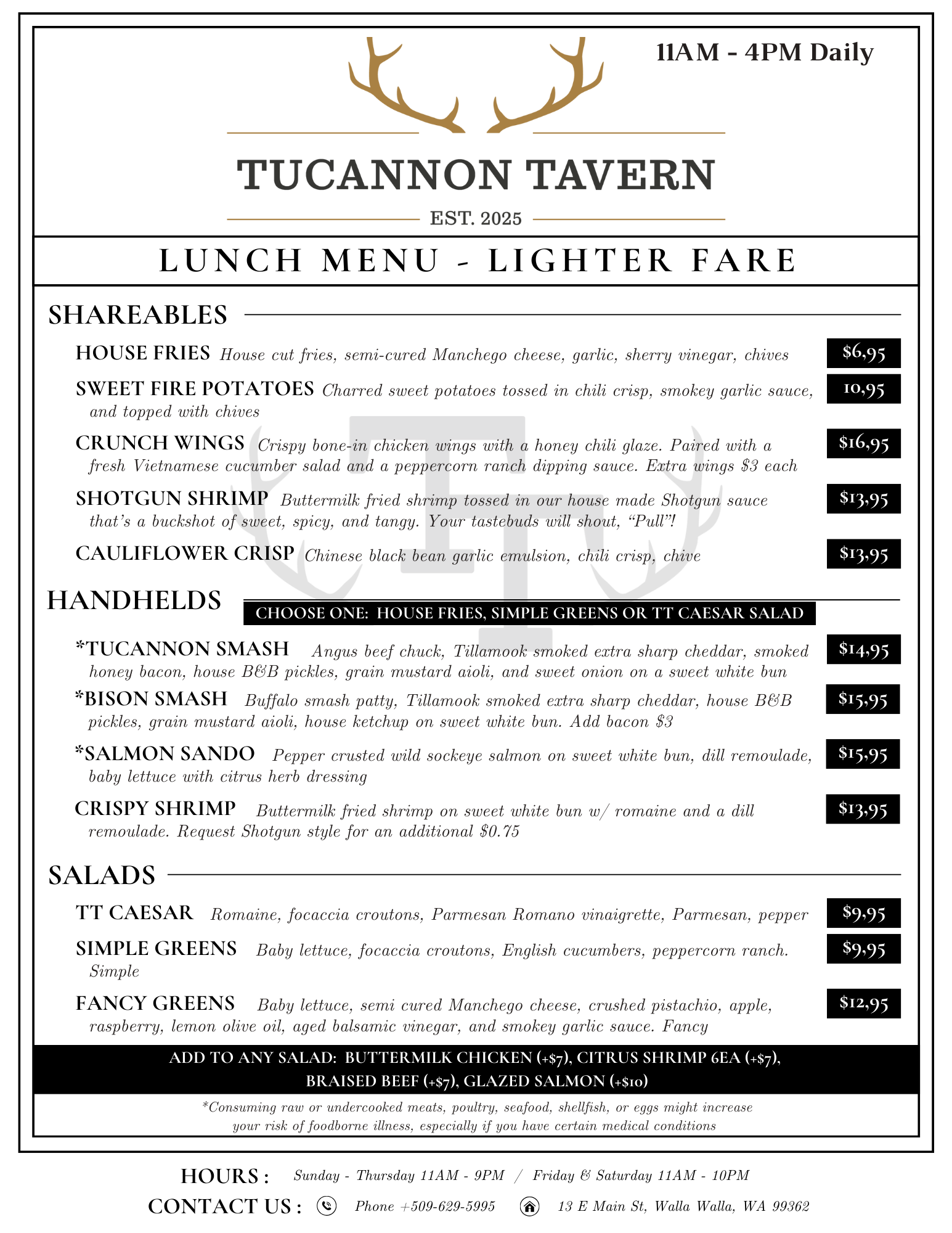 Lunch Menu
