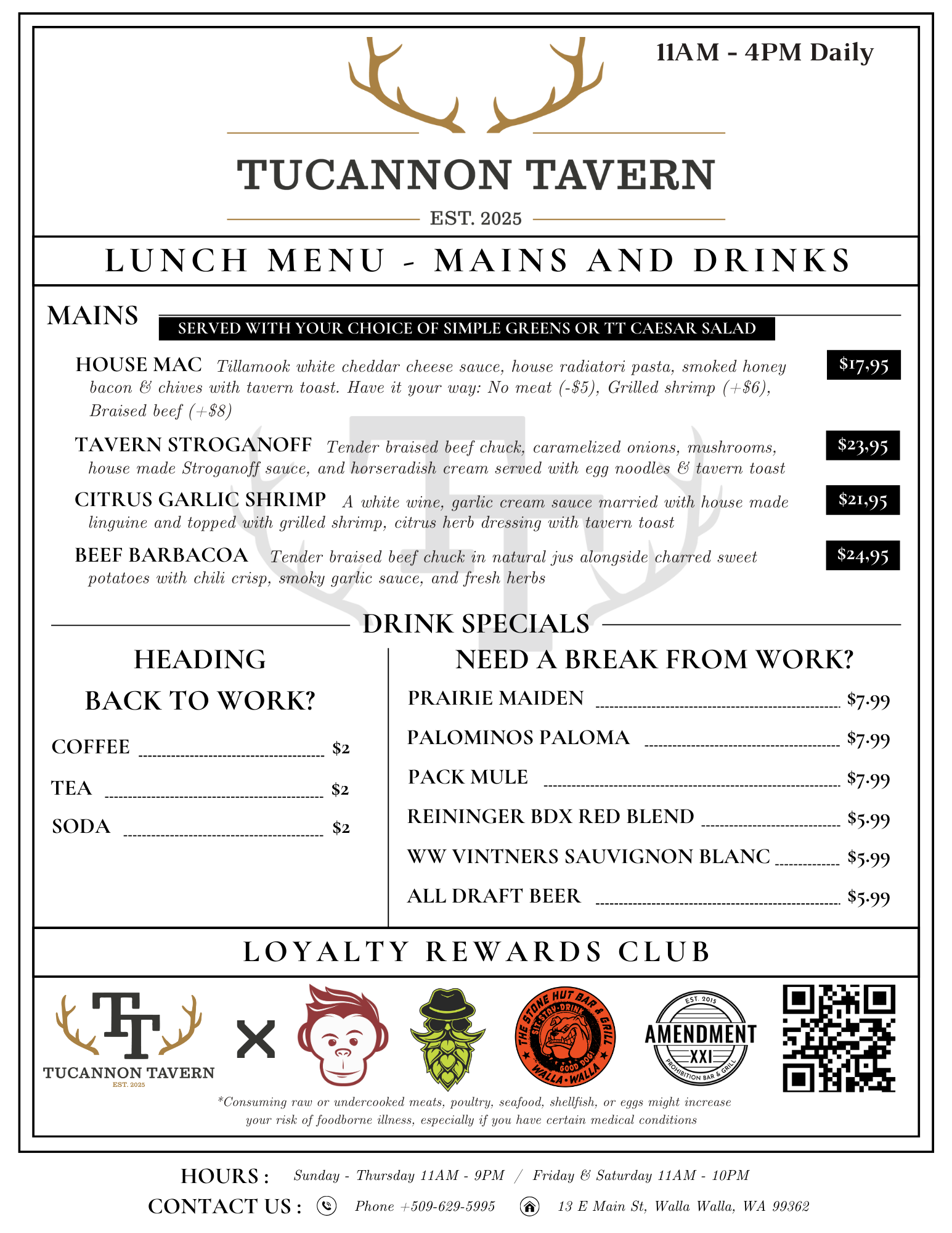 Lunch Menu
